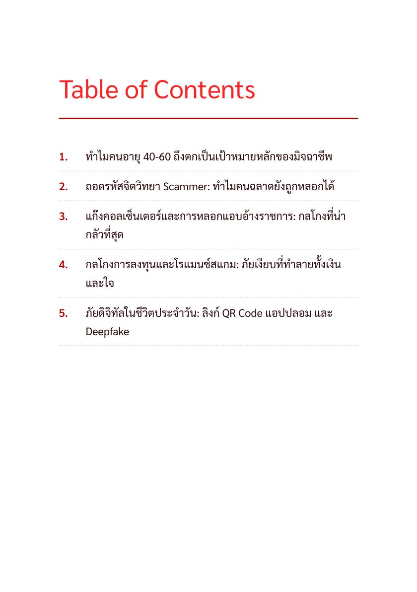 รู้ทันกลโกง Scammer ก่อนสายเกินแก้ — หน้าตัวอย่าง 2